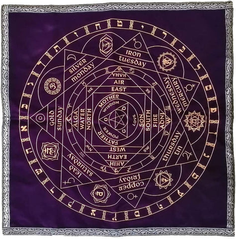 12 Constellations Tablecloth Astrology Tarot Divination Cards Table Cloth Tapestry  Altar Tarot Card Cloth Tablecloth