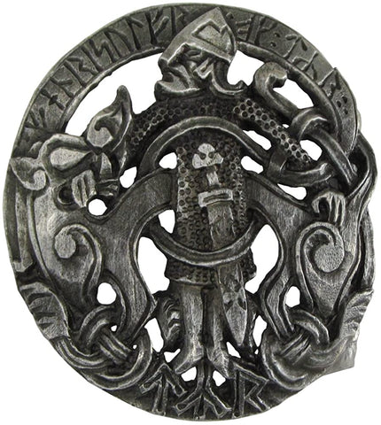 Magicun Altar~Pewter Norse God Tyr Rune Belt Buckle