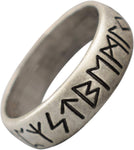 Viking Rune Ring with Elder Futhark Runes Norse Ring Scandinavian Jewelry