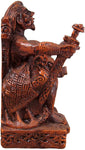 Magicun Altar~Dryad Design Seated Norse God Freyr Statue Wood Finish