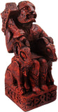 Magicun Altar~Dryad Design Seated Norse God Thor Statue Wood Finish
