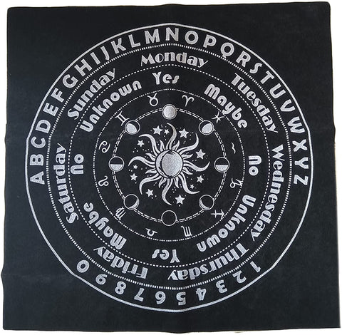 12 Constellations Tarot Tablecloth, Velvet Divination Altar Cloth Board Game Flannel Tarot Card Mat   Witchcraft Supplies