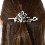 Viking Dragon Hair Hairpins Clips- Norse Celtic Knot Hair Accessories Hair Slide Hair Barrettes Irish Hair Decor for Long Hair Jewelry Braids Hair Stick With Dragon Design (AN-C1)