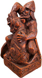 Magicun Altar~Dryad Design Seated Norse God Tyr Statue Wood Finish
