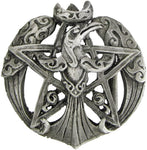 Magicun Altar~Pewter Crescent Raven Wiccan Pentacle Belt Buckle