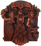 Magicun Altar~Celtic Goddess Brigid Brigit Wall Plaque Wood Finish