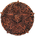 Magicun Altar~Celtic Knotwork Pentacle Plaque Wood Finish