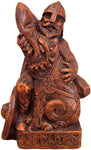 Magicun Altar~Dryad Design Seated Norse God Tyr Statue Wood Finish