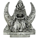 Magicun Altar~Dryad Design Moon Goddess Statue Silver Finish