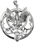 Magicun Altar~Sterling Silver Queen of Heaven Goddess Pendant 1.75 Inches Diameter