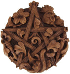 Magicun Altar~Cimaruta Pentacle Wall Plaque Wood Finish