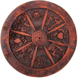 Magicun Altar~Wheel of the Year Plaque Wood Finish