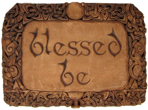 Magicun Altar~Blessed Be Wall Plaque Wood Finish