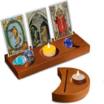 2 Pcs Tarot Card Holder Stand Wooden Tarot Card Display Stand Divination Tarot