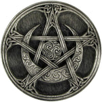 Magicun Altar~Pewter Moon Pentacle Altar Tile Paten