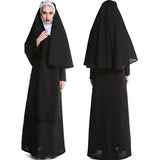 Nun Sister Habit Costume Father Priest Bishop Costume Christian Pastor Cosplay Halloween Carnival Religious Fancy Party Dress Up