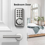 Keypad Keyless Entry Smart Electronic Digital Deadbolt Door Lock for Front Door - Satin Nickel