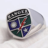 US Army Rangers Regiment 75th Military Jewelry Solid Sterling Silver Ring