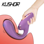 Vibrator For Women 2 In 1 Licking Machine Powerful G-Spot Massager Clitoris Stimulator Female Masturbation Sex Toys For Adult