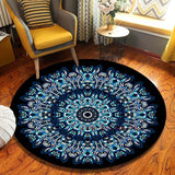 Round Carpet Mandala Living Room Rugs Room Decor Bedroom Floor Area Rug Doormat Decor Chair Mat Floral Carpets