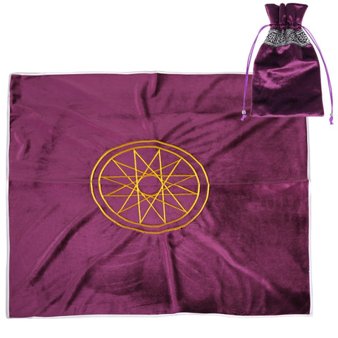 80X80CM Altar Tablecloth Tarot Card table cloth Mercury witchcraft supplies Astrology Cloth Tarot bag Divination Wicca BlueGreen Tarot &Divination