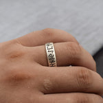 Viking Rune Ring with Elder Futhark Runes Norse Ring Scandinavian Jewelry