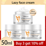 Lazy Concealer Cream Beauty V7 Natural Nude Makeup Instant Whitening Moisturizing Cream Vitamin H Nourish Skin Care Product 50g
