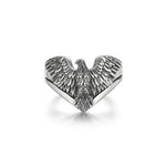 Sterling Silver Personality Ring Finger Unique Eagle Animal Open Ring