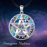 Tetragrammaton Necklace Wiccan Protection Amulet Pentacle Star Jewelry