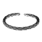 Viking Bangle Mens Braided Cuff Bracelet