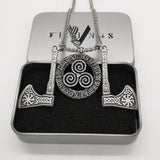 New Magicun Viking~ Viking Pendant Slavic kolovrat Axe Necklace pagan Jewelry 1pc Drop Shipping