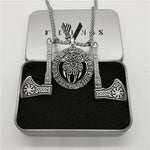 New Magicun Viking~ Viking Pendant Slavic kolovrat Axe Necklace pagan Jewelry 1pc Drop Shipping
