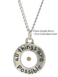 All Things Are Possible,with real Mustard Seed Necklace