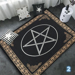 Altar Tarot Card Magic The Gathering Moon Wicca Satanic Area Rug - Goth Decor Spooky Stars and Moon Occult Carpet Witchcraft