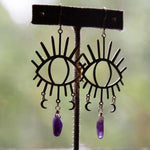 Amethyst Goddess Earrings Trendy Earrings Summer Accessories Celestial Jewelry Amethyst Earrings