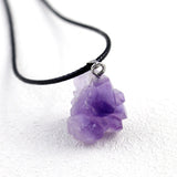 Magicun Crystal~Amethyst stone natural rough stone necklace amethyst withpendant n female small jewelry