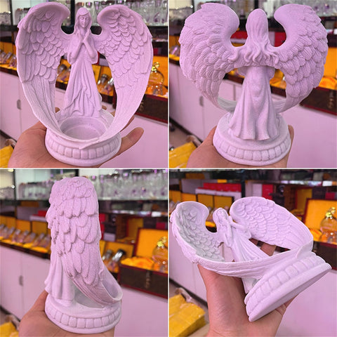 Angel Wings Resin Crystal Ball Base Bracket Carved Resin Charms Craft Home Decor Suitable 6-8cm Crystal Ball Display Pedestal