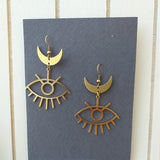 Seeing Eye Long Earrings Witchy Magic Half of Horus Punk Egyptian