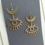 Seeing Eye Long Earrings Witchy Magic Half of Horus Punk Egyptian