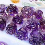 Beautiful Natural Amethyst Quartz Gemstone Hand Carved Crystal Rose Jewelry For Gift|Stones|