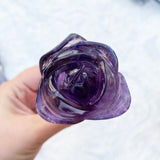 Beautiful Natural Amethyst Quartz Gemstone Hand Carved Crystal Rose Jewelry For Gift|Stones|