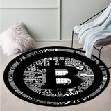 Bitcoin Rug, Bitcoin Carpet, Round Rug,Round Carpet,Bitcoin Pattern Rug,Popular Rug,Themed Rug