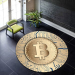 Bitcoin Rug, Bitcoin Carpet, Round Rug,Round Carpet,Bitcoin Pattern Rug,Popular Rug,Themed Rug