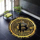 Bitcoin Rug, Bitcoin Carpet, Round Rug,Round Carpet,Bitcoin Pattern Rug,Popular Rug,Themed Rug