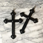 Black Below Cross Earrings Fashion Goth Witch Jewelry Novelty Women Gift Delicate And Beautiful Crescent Statement 2021 New