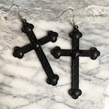 Black Below Cross Earrings Fashion Goth Witch Jewelry Novelty Women Gift Delicate And Beautiful Crescent Statement 2021 New