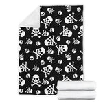 Black & White Skull Blanket 3D Printed Blanket Flannel Blanket Throw Blanket Soft Sofa Blanket