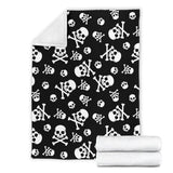 Black & White Skull Blanket 3D Printed Blanket Flannel Blanket Throw Blanket Soft Sofa Blanket