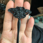 Black Wicca accessories death moth hairpin skull hair stick witch accessories  headdress wand gift