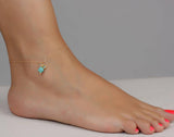 Bohemian Multi Layered Beads Ankle Bracelet for Women Leg Chain Blue Evil Eye Pendant Anklet Summer Beach Foot Jewelry
